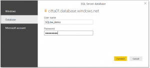 Azure SQL Data Warehouse in Power BI